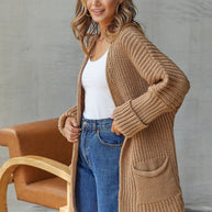 WW | Übergroßer Strickstrickjacke Für Komfortable Styles