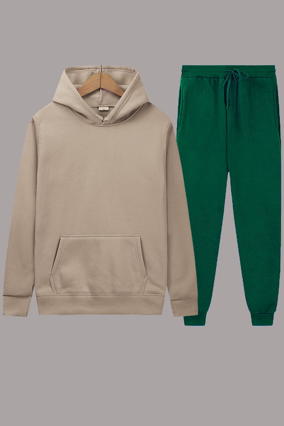 Damen sportliches Hoodie- und Jogginghosen-Set mit elastischem Bund und praktischen Taschen WW