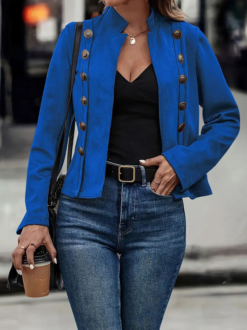 Damen romantischer Blazer mit einzigartigen Knopfdetaills WW