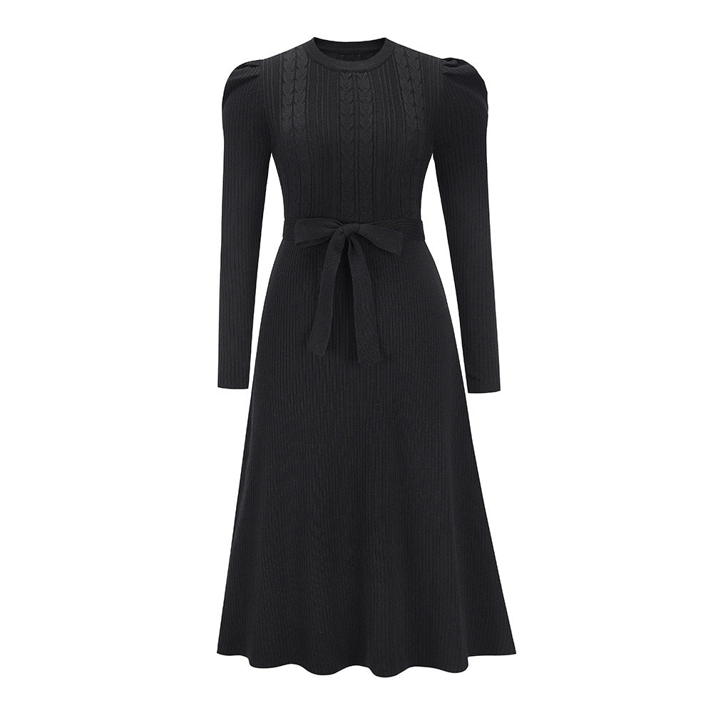 W&W Mode - Gestricktes Midikleid mit Rundhalsausschnitt
