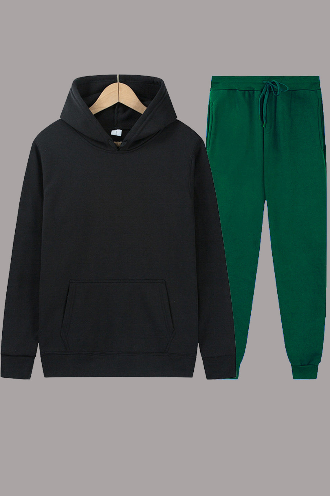 Damen sportliches Hoodie- und Jogginghosen-Set mit elastischem Bund und praktischen Taschen WW