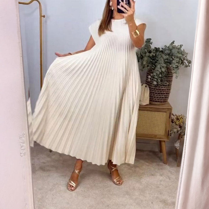 Damen Maxikleid mit eleganten Puffärmeln und hohem Schlitz W&W Mode