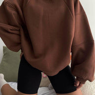 Damen Oversized Sweatshirt mit voluminösen Ärmeln WW
