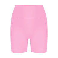 Damen sportliche hoch Taillierte Radlerhose mit praktischen Seitentaschen WW