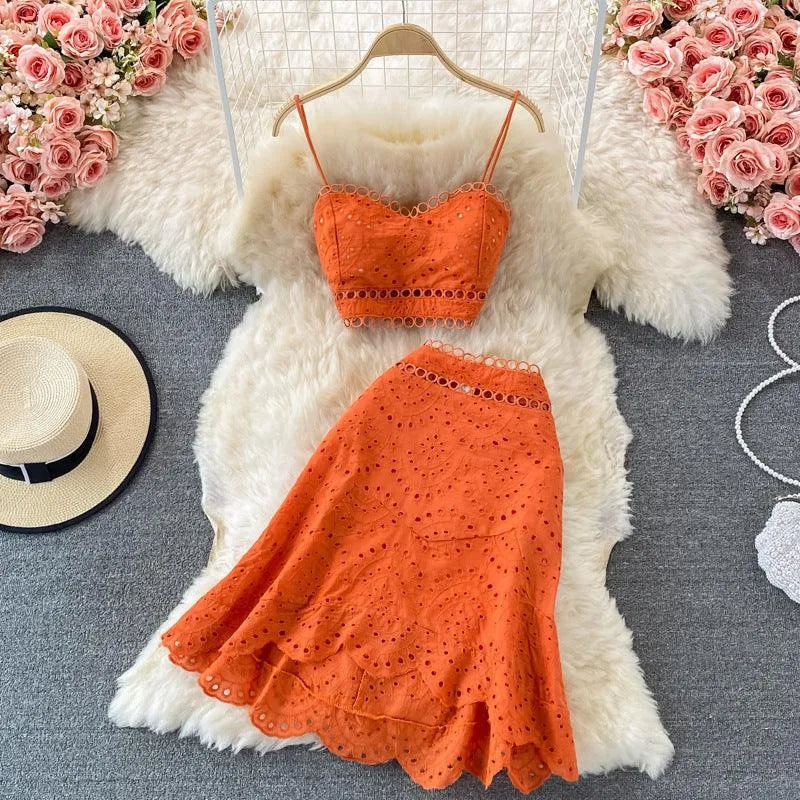 WW | Top and skirt with ruffles