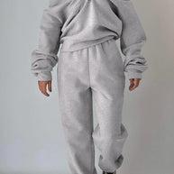 Damen lässiger Oversized-Hoodie und Jogginghose Set mit praktischem Reißverschluss WW