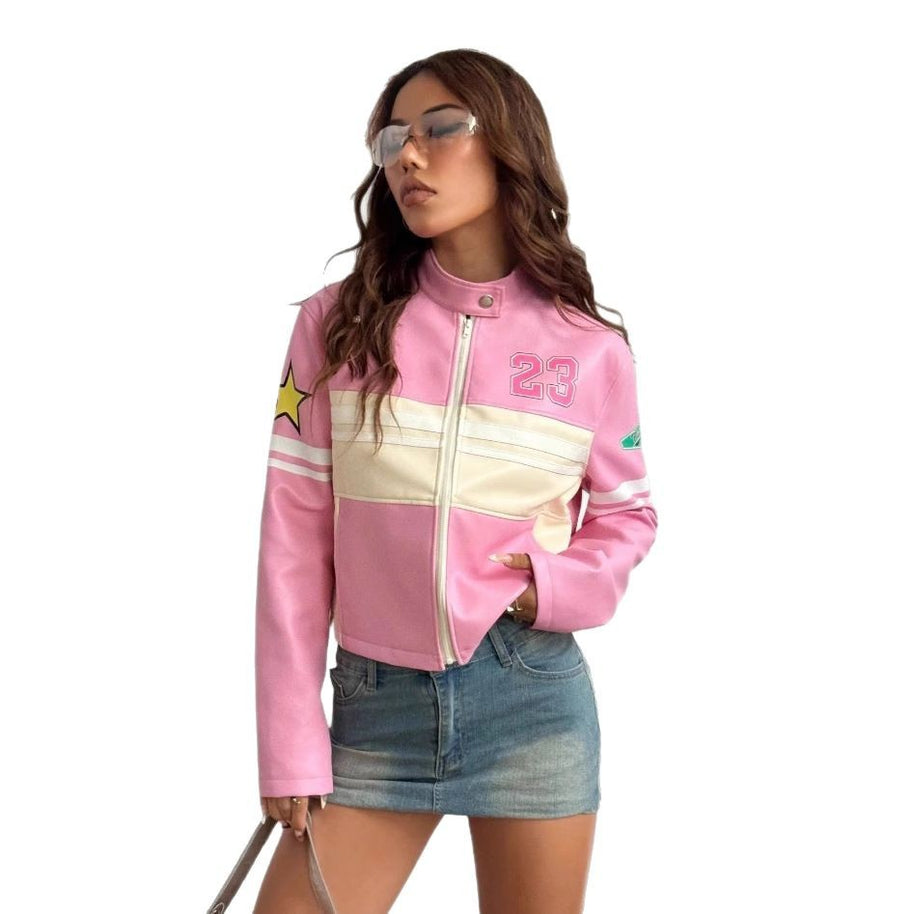 Damen Sportliche Kurzjacke mit detailreichen Applikationen WW