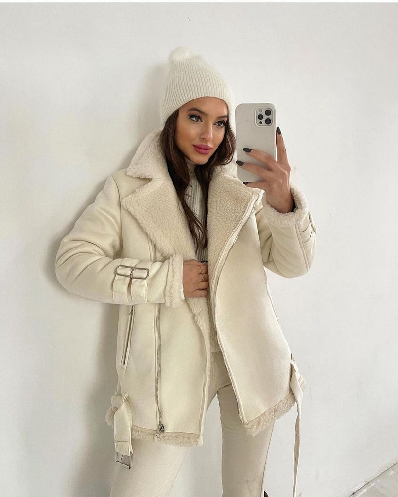 Damen Lederjacke mit kuscheligem Innenfutter WW