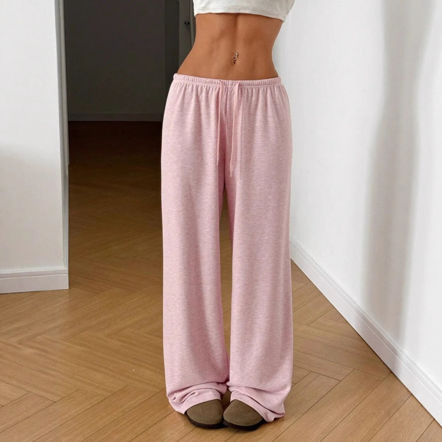 Damen Bequeme und lässige Freizeithose mit hohem Bund und weitem Schnitt WW