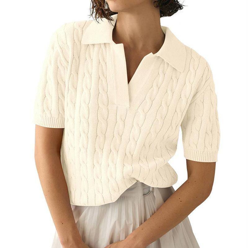 WW | Polo-Kragen Twist Strickpullover