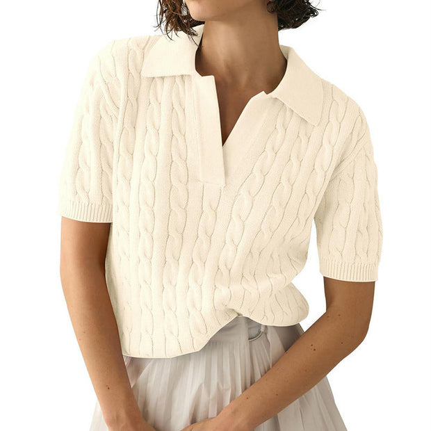 WW | Polo-Kragen Twist Strickpullover
