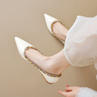 Damen Ballerinas mit Nietenverzierung WW