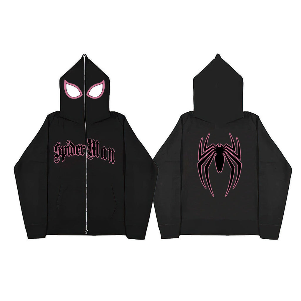 Damen Kapuzenjacke im Spider-Man Design mit auffälligem Grafikmotiv WW