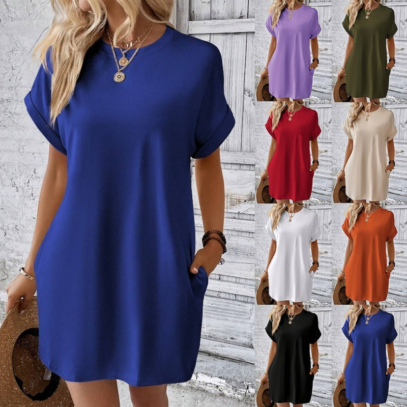 Damen Relaxed Fit T-Shirt Kleid WW