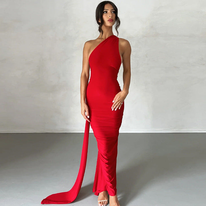 W&W Mode | Sexy Rückenfrei Slim Fit Ärmellos Elegante Abendkleid
