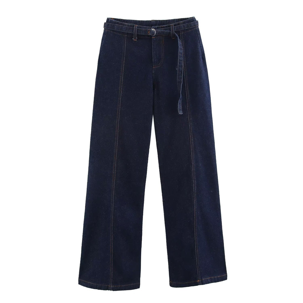 WW | Sommer Kurzes Denim Weste Hohe Taille Fließende Hose Anzug