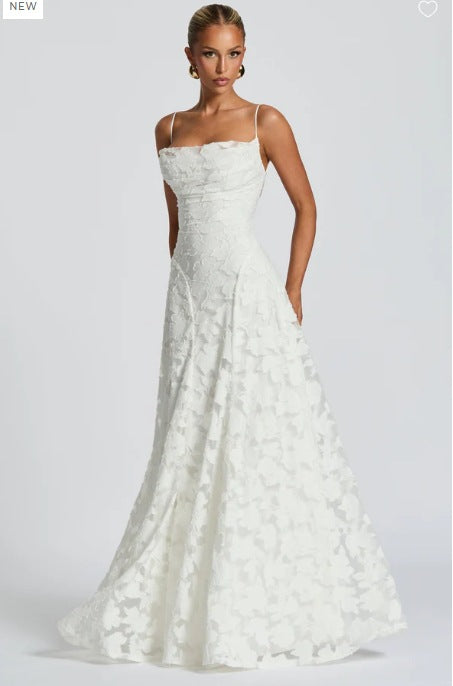 Damen Elegante Spitze A-Linie Abendkleid WW