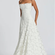 Damen Elegante Spitze A-Linie Abendkleid WW