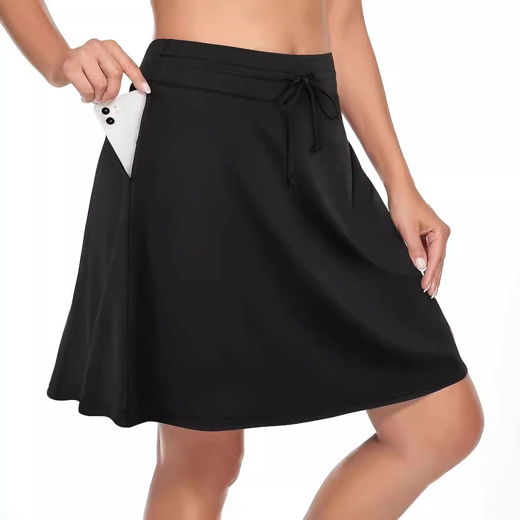 Damen funktionelle Strandshorts mit floralem Überwurf W&W Mode