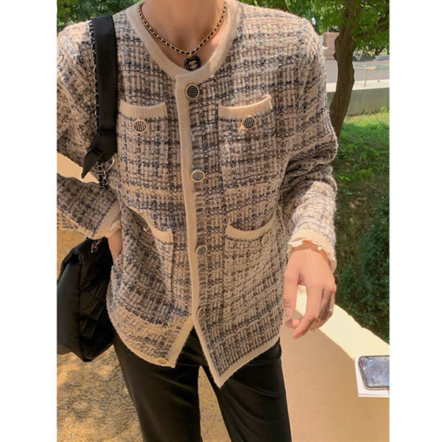 Damen Strickjacke mit elegantem Design und praktischen Taschen WW