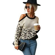 Damen Strickpullover mit verspieltem Leo-Muster und lässigem Schnitt WW