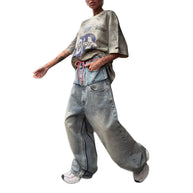 Damen Baggy Jeans mit innovativem Kordelzug WW