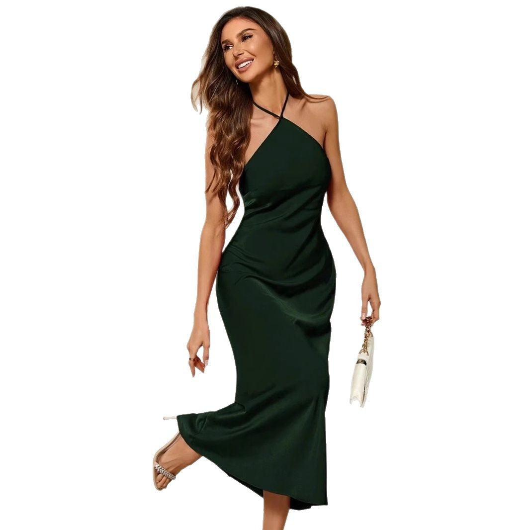 WW | Satin Slip Sexy Abend Lang Kleid