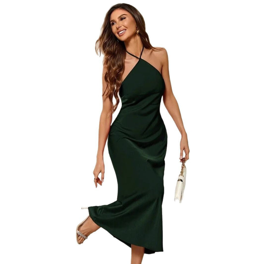 WW | Satin Slip Sexy Abend Lang Kleid