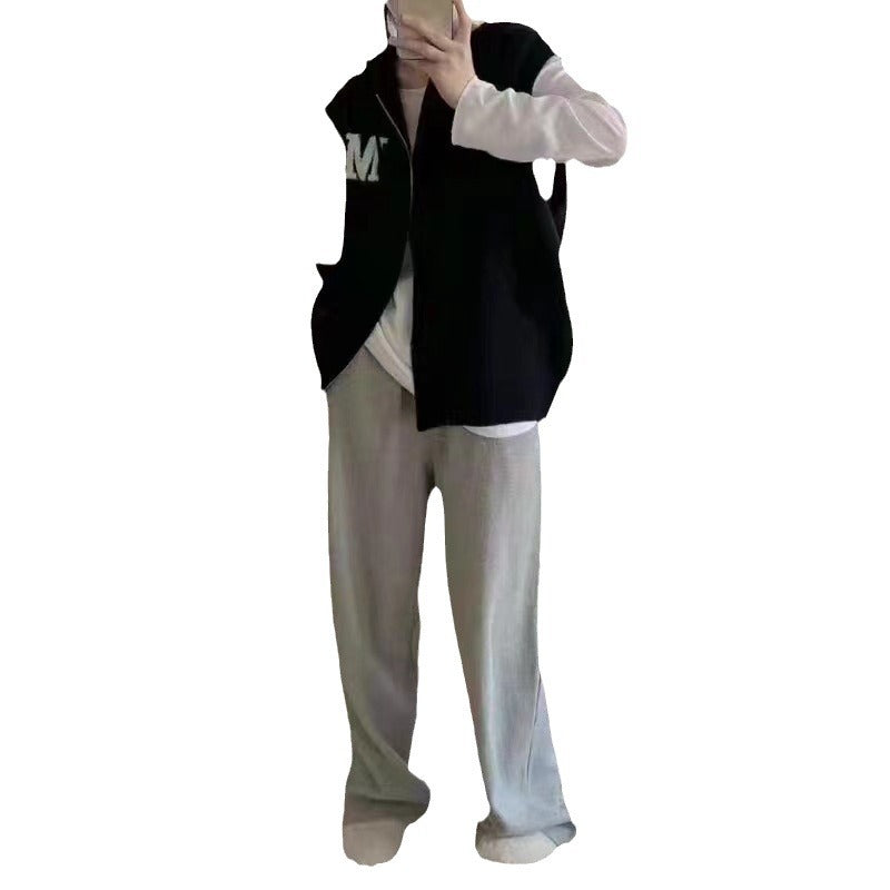 Damen Strick-Weste mit Kapuze und Taschen WW