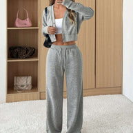 Damen Bequemes und stylisches Lounge-Set mit cropped Jacke WW