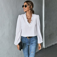 Damen Bluse mit voluminösen Ärmeln und eleganter Rüschendekoration W&W