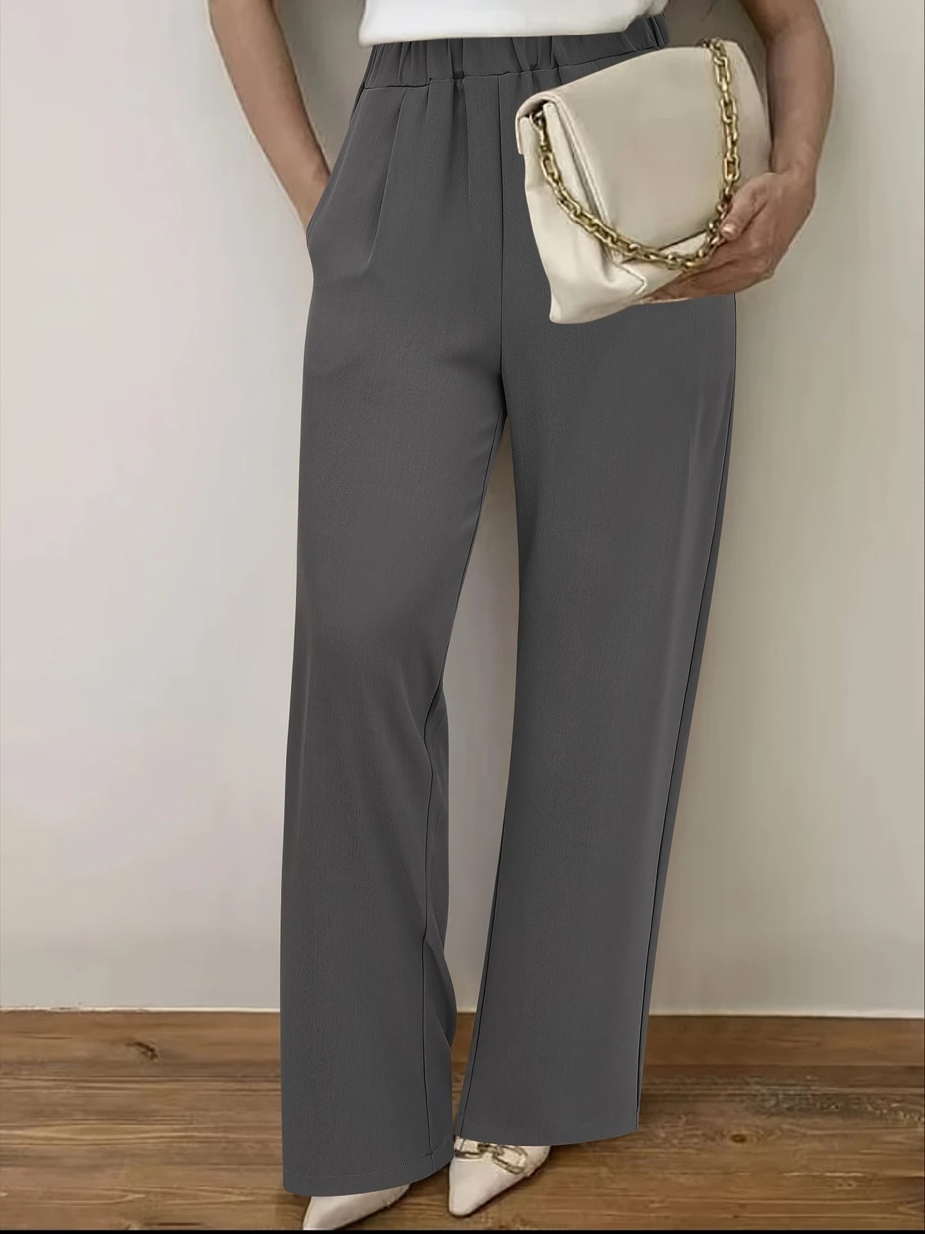 Damen weite Hochbundhose mit anspruchsvollem Schnitt WW