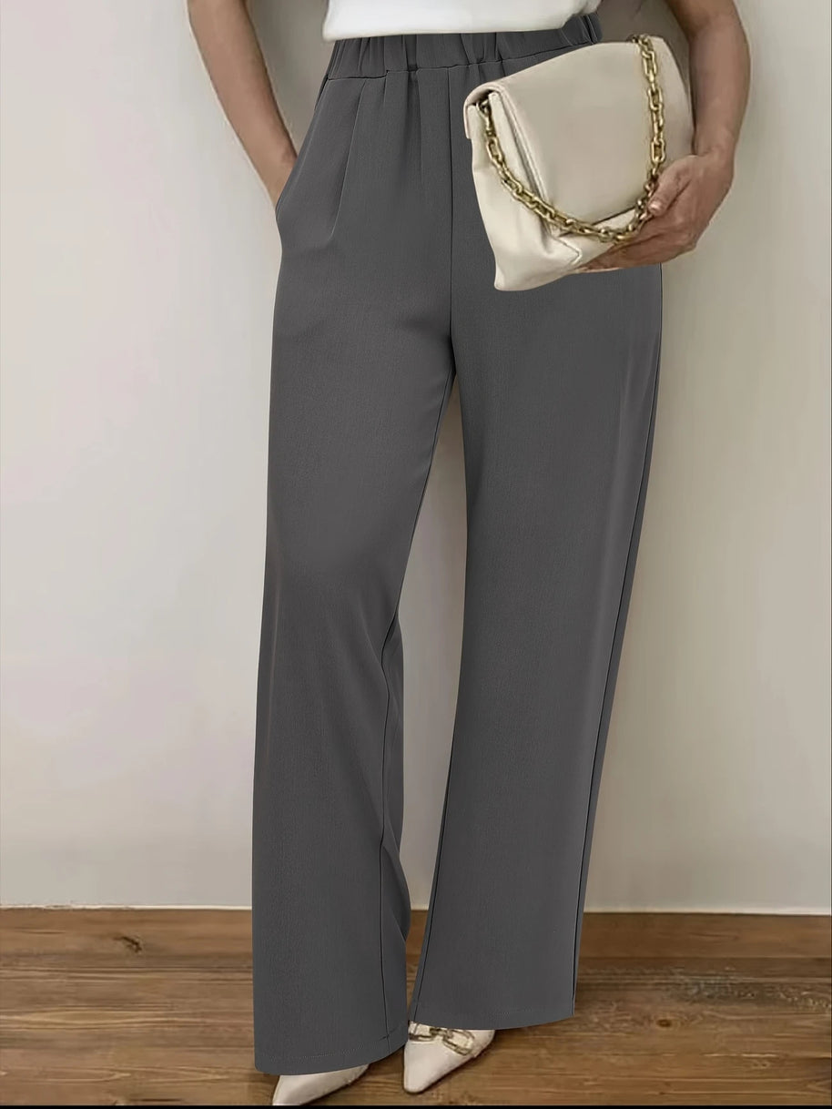 Damen weite Hochbundhose mit anspruchsvollem Schnitt WW