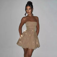 WW | Sexy Elegante Druck Mesh V-Ausschnitt Abendkleid Kleider