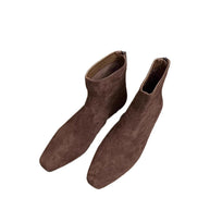 Damen Wildleder Spitz Zehen Knöchel Stiefeletten WW