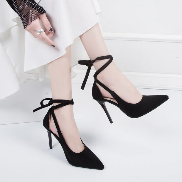 Damen elegante High-Heels mit raffiniertem Schnürdesign W&W