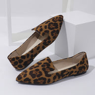 Damen Elegante Mokassin-Schuh mit modernen Leopardenmuster WW