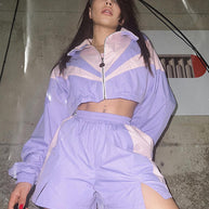 Damen Sportlich Elegante Sommerjacke und Shorts Set WW