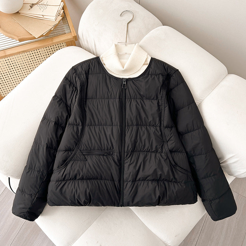 Damen Bequeme gesteppte Freizeitjacke mit hochschließendem Kragen und seitlichen Taschen WW
