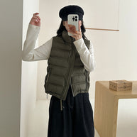 Damen Sportliche Steppweste mit hohem Kragen WW