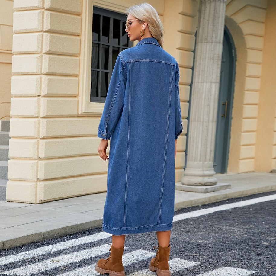 Streetwear Button-Down-Jeansjacke