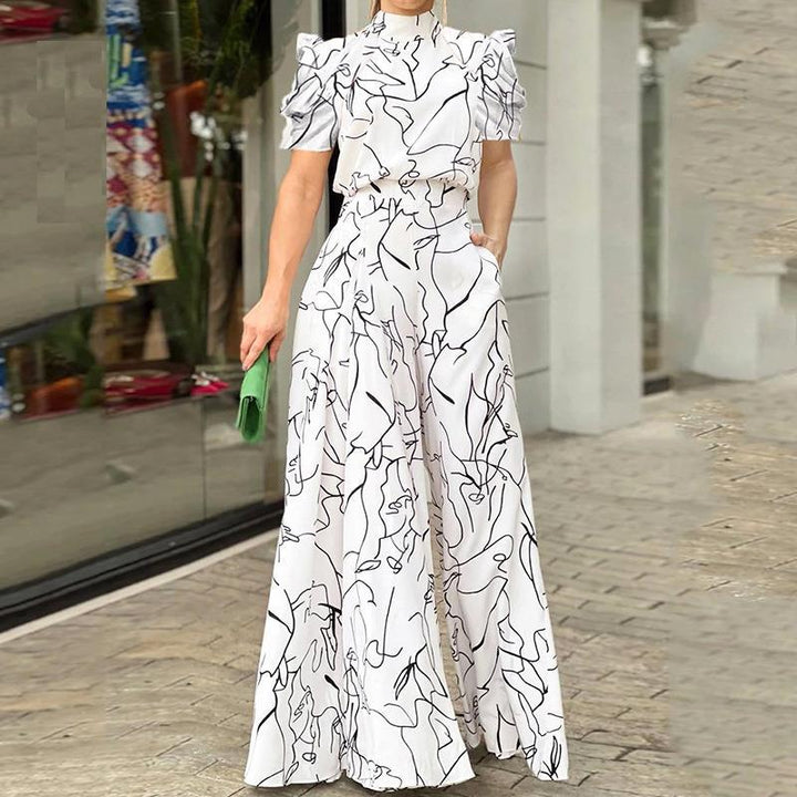 Damen Jumpsuit mit elegantem Wickeloberteil und modischem Oversized-Schnitt W&W Mode