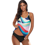 Damen Tankini-Top mit verstellbaren Trägern und modischem Rückendetail WW