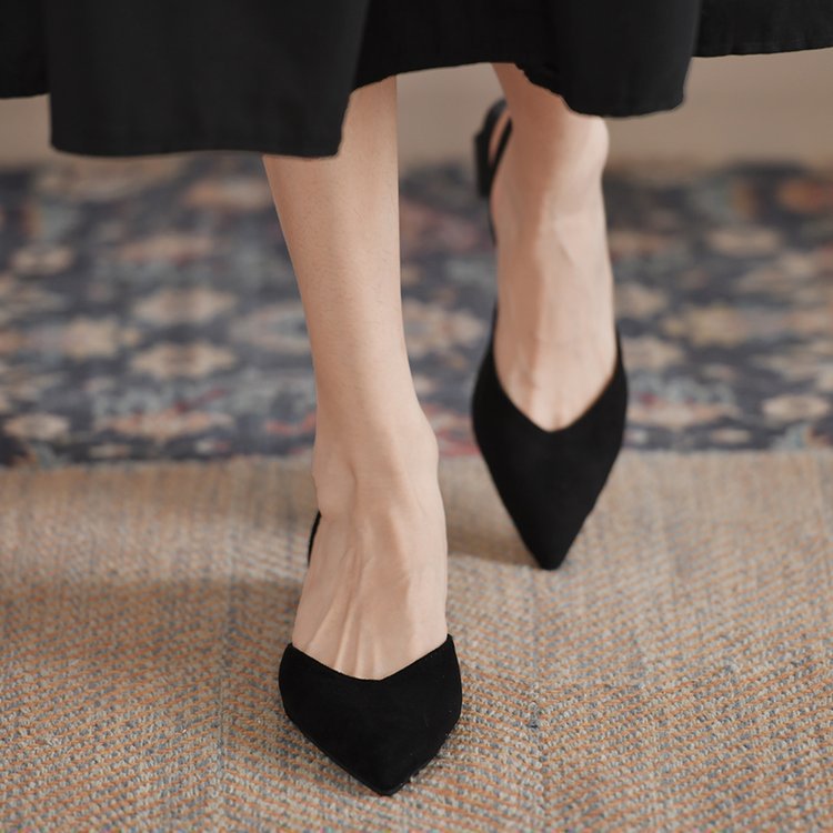 Damen elegante Slingback Pumps mit spitzem Zehenbereich WW