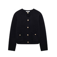 Damen Strickjacke mit eleganten Knopfdetails und praktischen Taschen WW