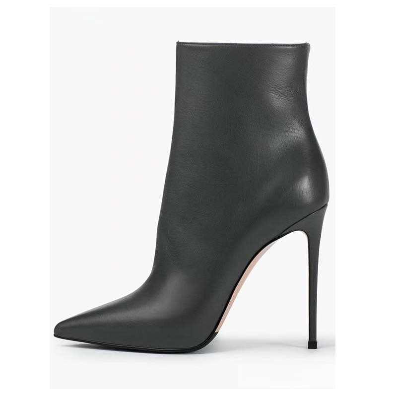 Damen Spitz-Zehn Stiletto Stiefeletten mit skulptiertem Absatzdesign WW