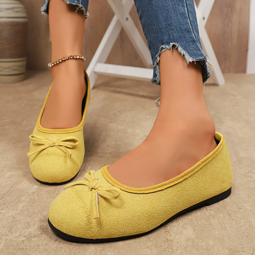 Femme Elegante Ballerina Flats mit Schleifendetail WW