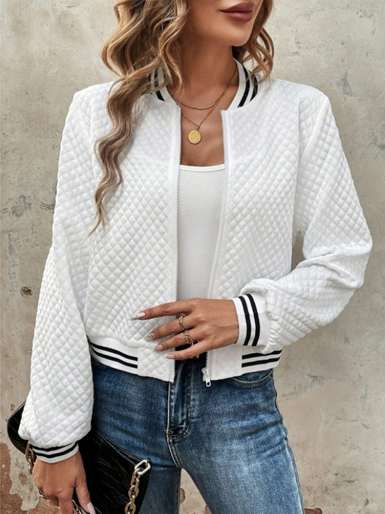 Damen leichte Steppjacke mit Sportstreifen WW