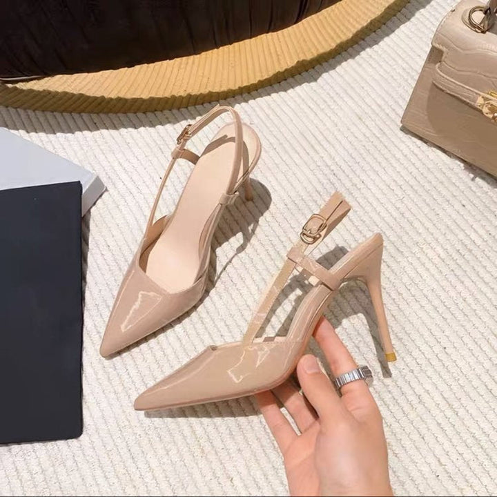 Damen Elegante Slingback Pumps mit spitzem Zehenbereich W&W Mode