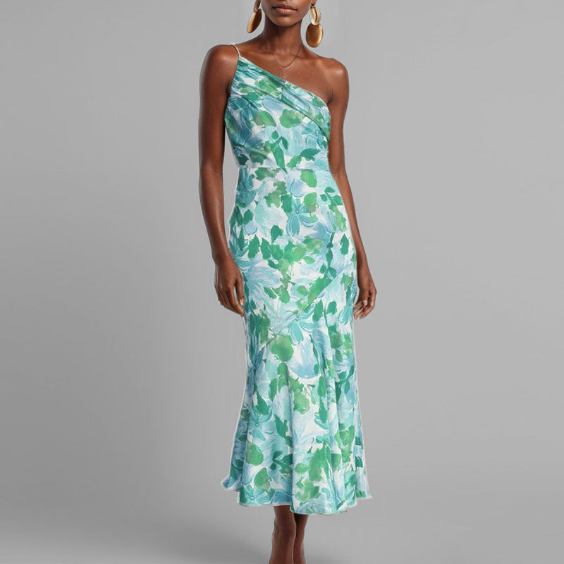 Damen Maxikleid mit schulterfreiem Design und elegantem Drapierungseffekt W&W Mode